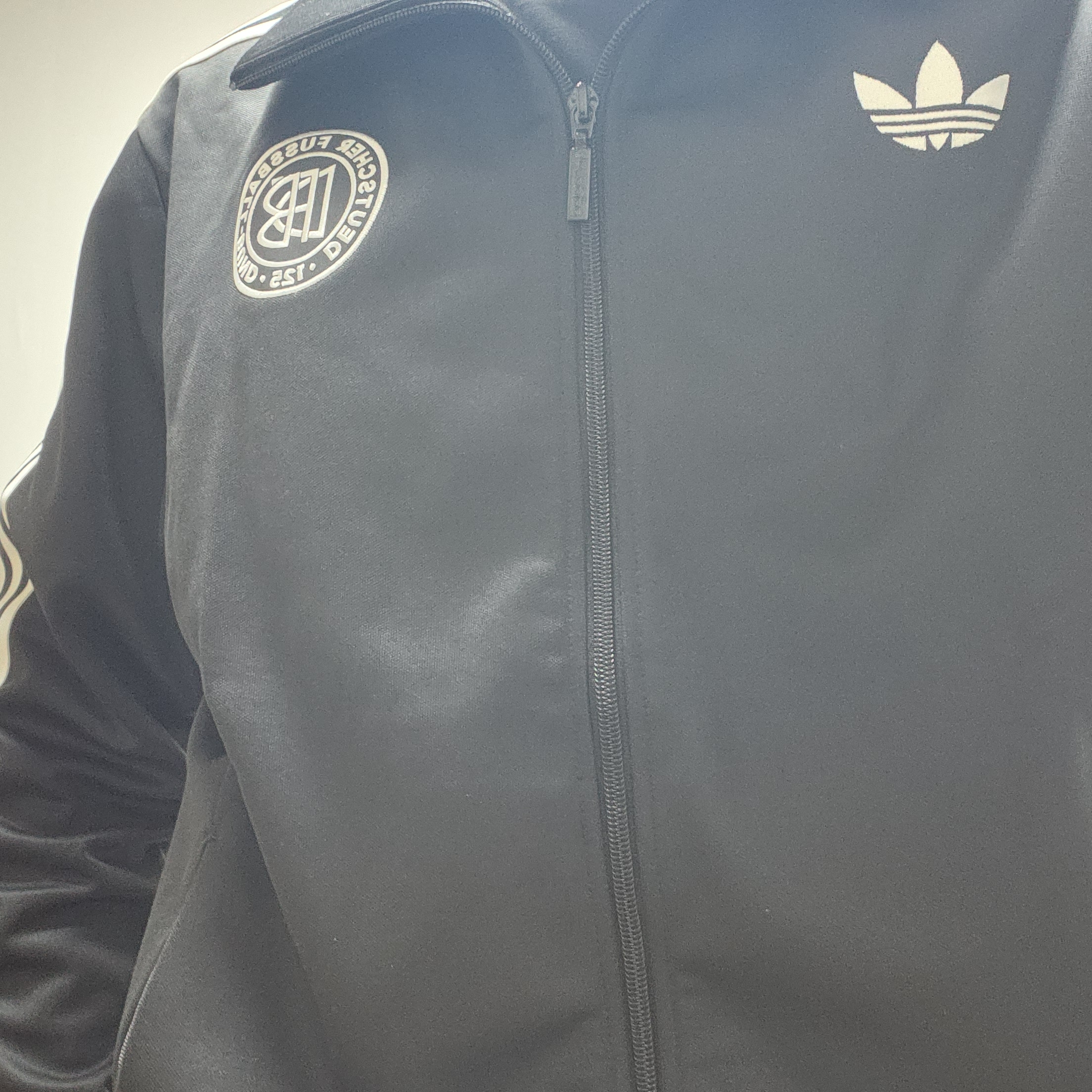 Adidas Germany 125th Anniversary Track Top Black - KR Sizing 착용 스타일
