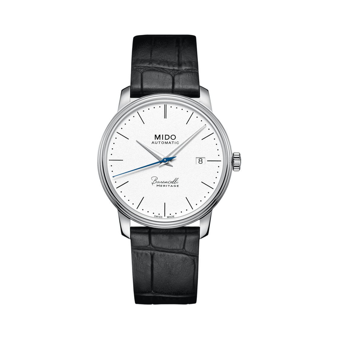 미도 바론첼리 헤리티지 오토매틱 39mm 스테인리스 스틸 블랙 화이트(Mido Baroncelli Heritage Automatic 39mm Stainless Steel Black White)