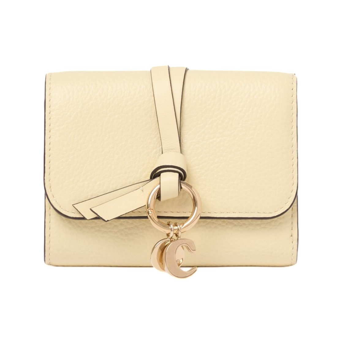 끌로에 스몰 알파벳 트라이폴드 그레인드 레더 콰이엇 옐로우(Chloe Small Alphabet Tri-Fold in Grained Leather Quiet Yellow) - 1
