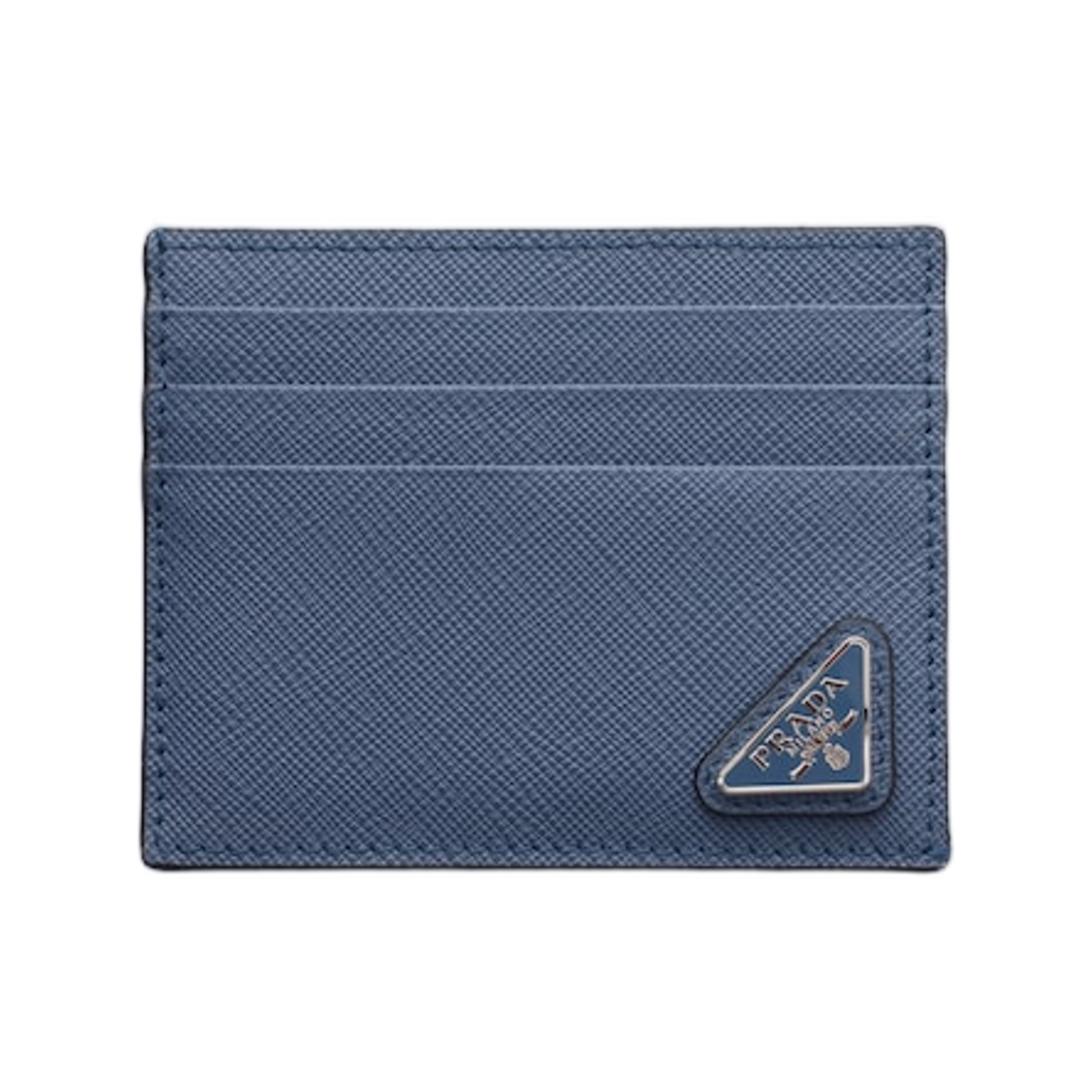 2MC223-QHH-F0D57 Prada Saffiano Leather Card Holder Aviation Blue