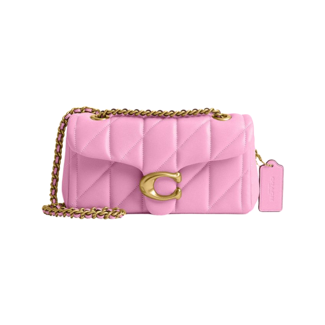 코치 태비 숄더백 20 필로우 퀼팅 브라스 플라워 핑크(Coach Tabby Shoulder Bag 20 with Pillow Quilting Brass Flower Pink) - 1