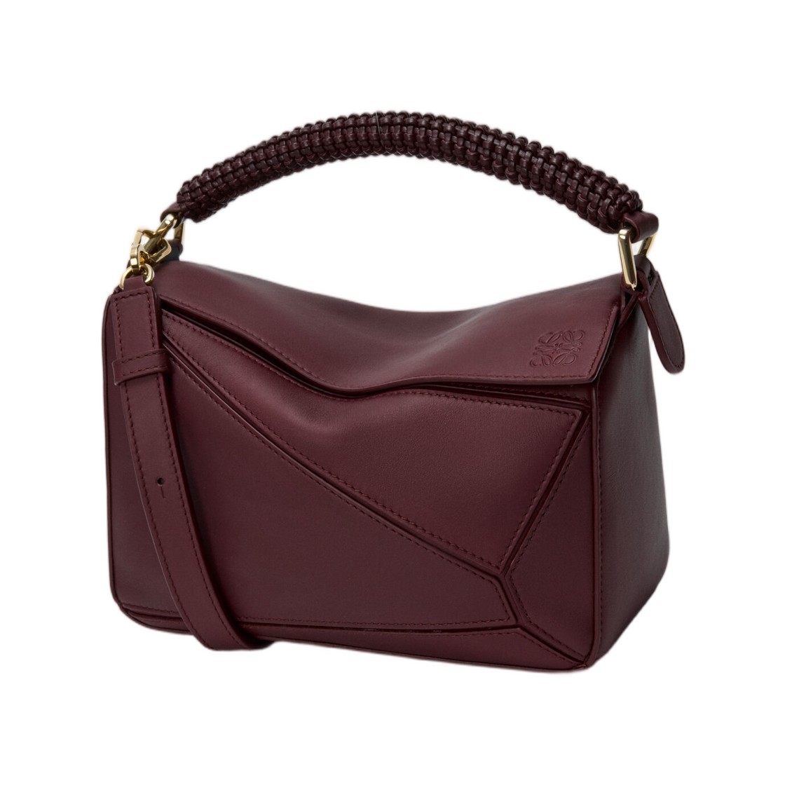 로에베 스몰 퍼즐 백 스무스 카프스킨 앤 나파 램스킨 다크 버건디(Loewe Small Puzzle Bag In Smooth Calfskin and Nappa Lambskin Dark Burgundy) - 1