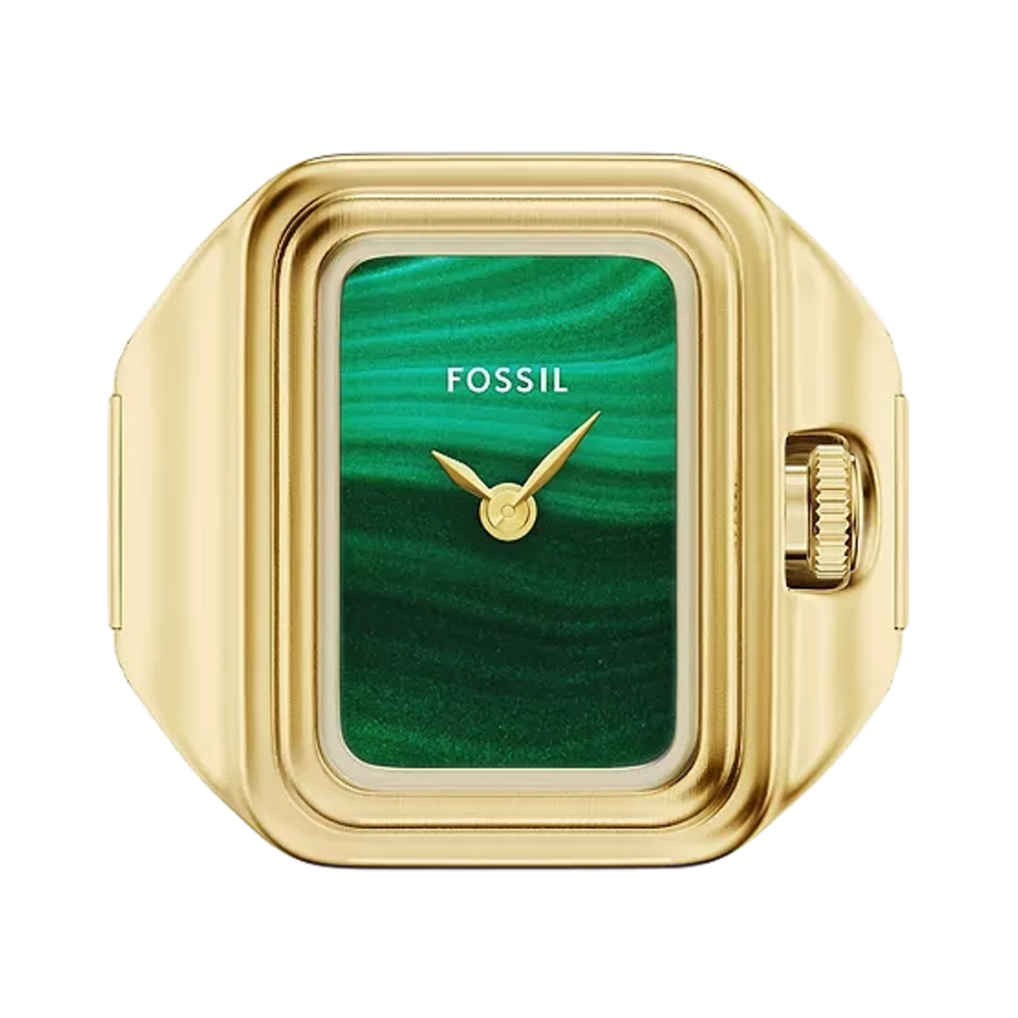 (W) 파슬 라켈 워치 링 쿼츠 투핸드 14mm 골드톤 스테인리스 스틸 그린 골드((W) Fossil Raquel Watch Ring Quartz Two-Hand 14mm Gold-Tone Stainless Steel Green Gold)