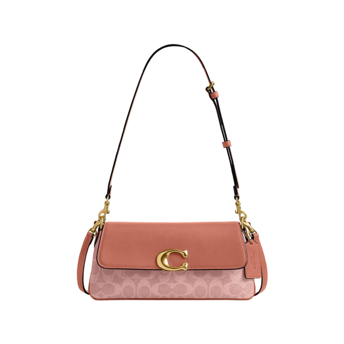CBA83-B4YU2 Coach Jet Shoulder Bag in Signature Canvas Brass Melon Pink