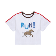 EOU Horse Crop Mesh SS001 White