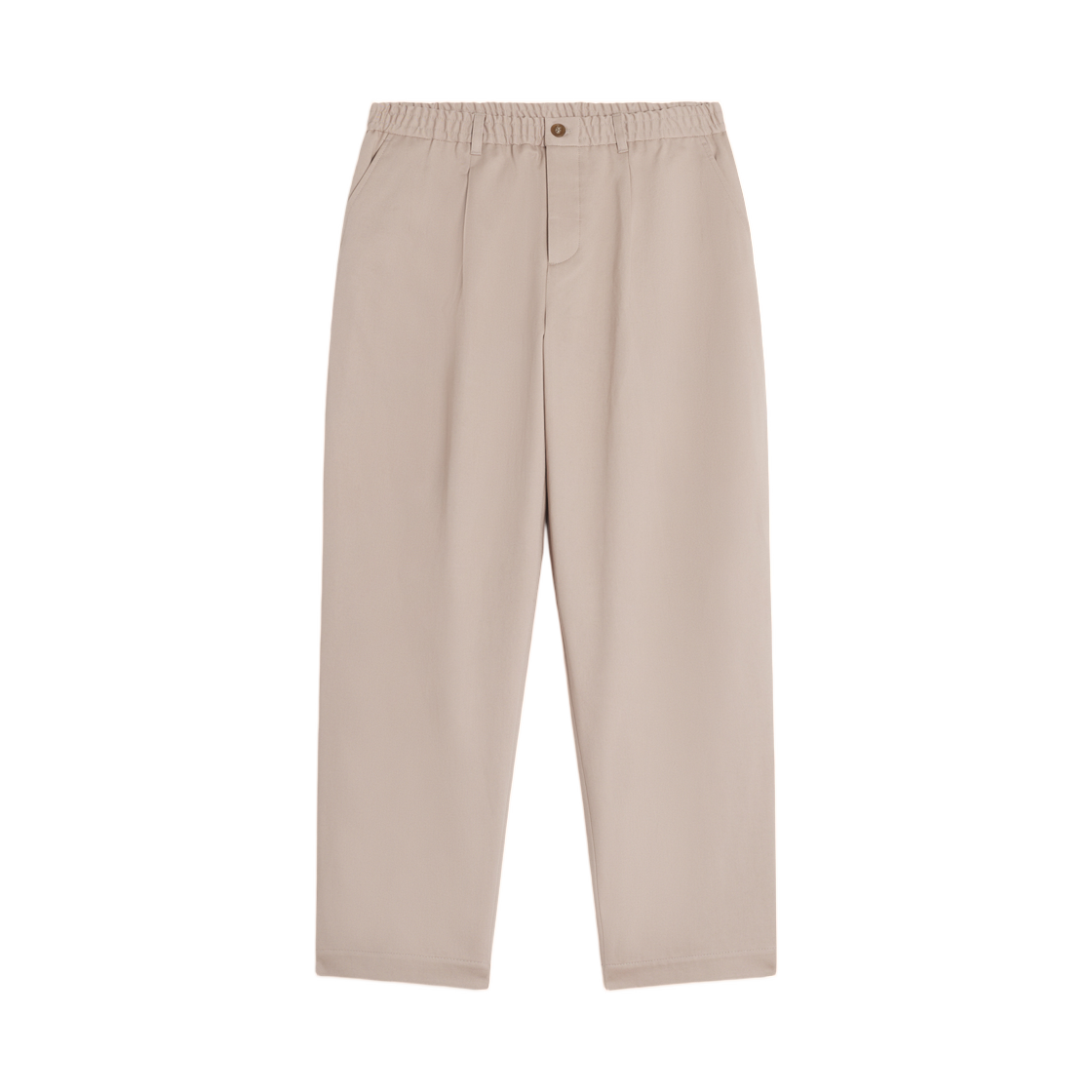 QM01104WW9107-0478 Maison Kitsune Elasticated Pleated Pants Twine Grey