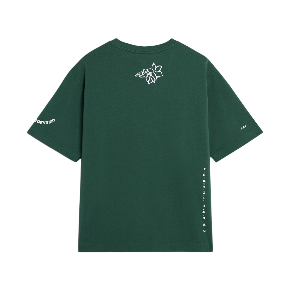 메종 키츠네 아트 누보 스탬프 오버사이즈 티셔츠 보틀 그린(Maison Kitsune Art Nouveau Stamps Oversize T-Shirt Bottle Green) - 2