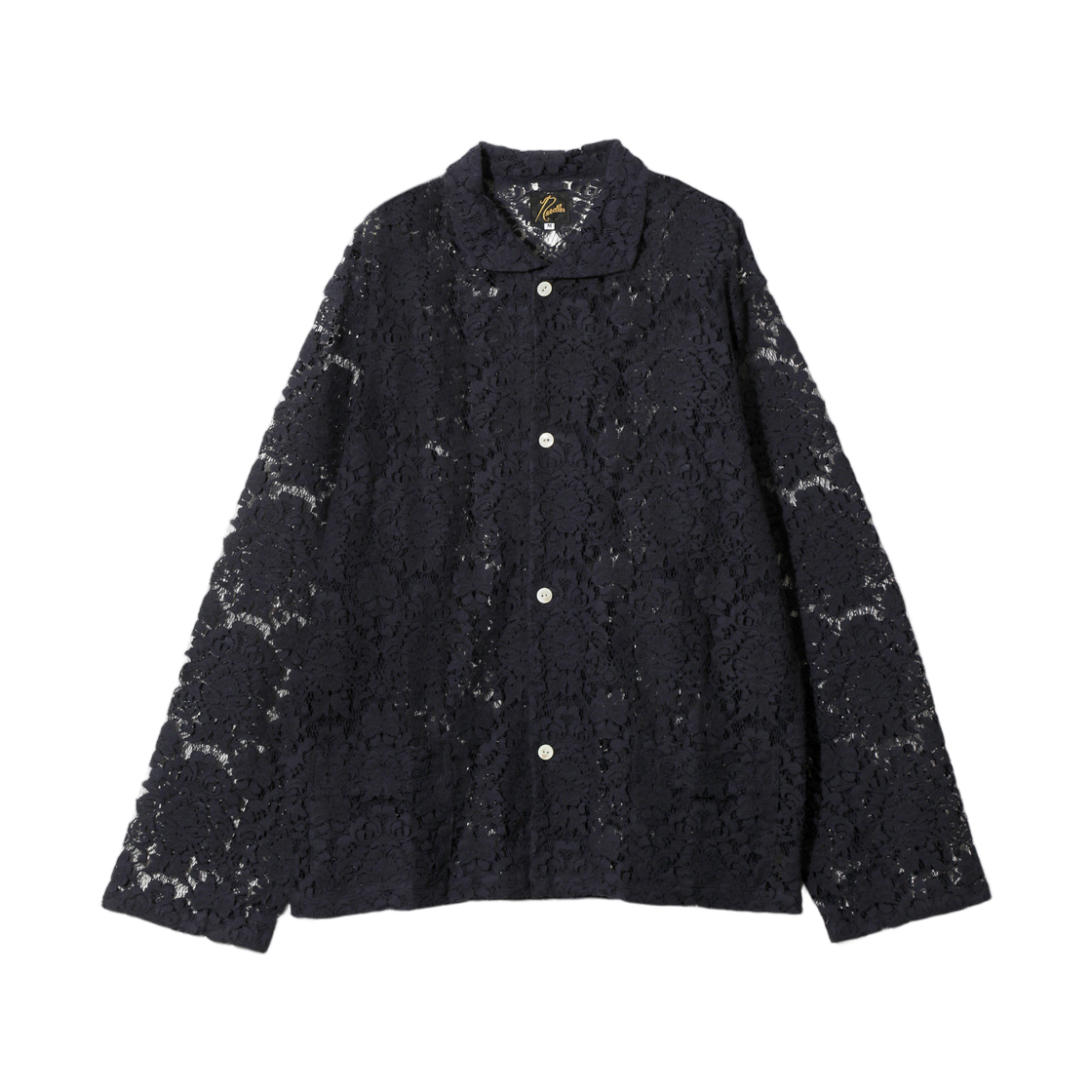니들스 와이드스프레드 칼라 셔츠 라셸 레이스 네이비(Needles Widespread Collar Shirt Raschel Lace Navy)