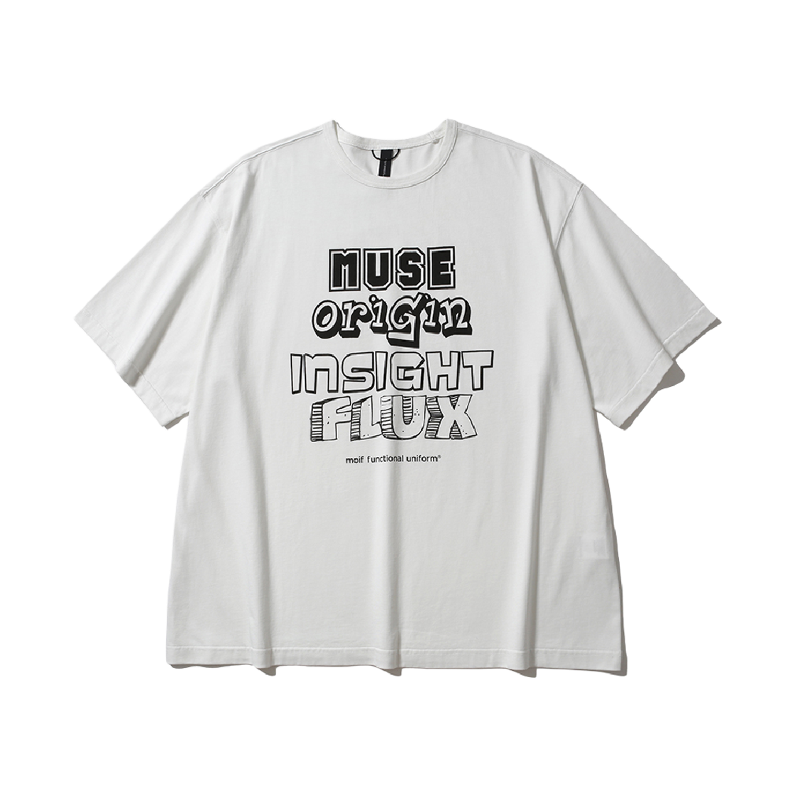 [SS26] 모이프 아크로스틱 포엠 티 오프 화이트([SS26] moif Acrostic Poem H/S Tee Off White)