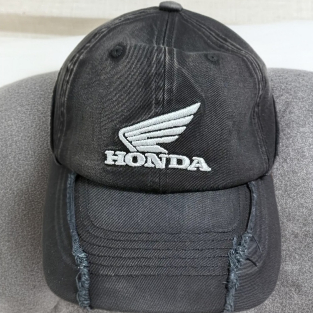 Honda Vintage Cutoff Cap Black 착용 스타일