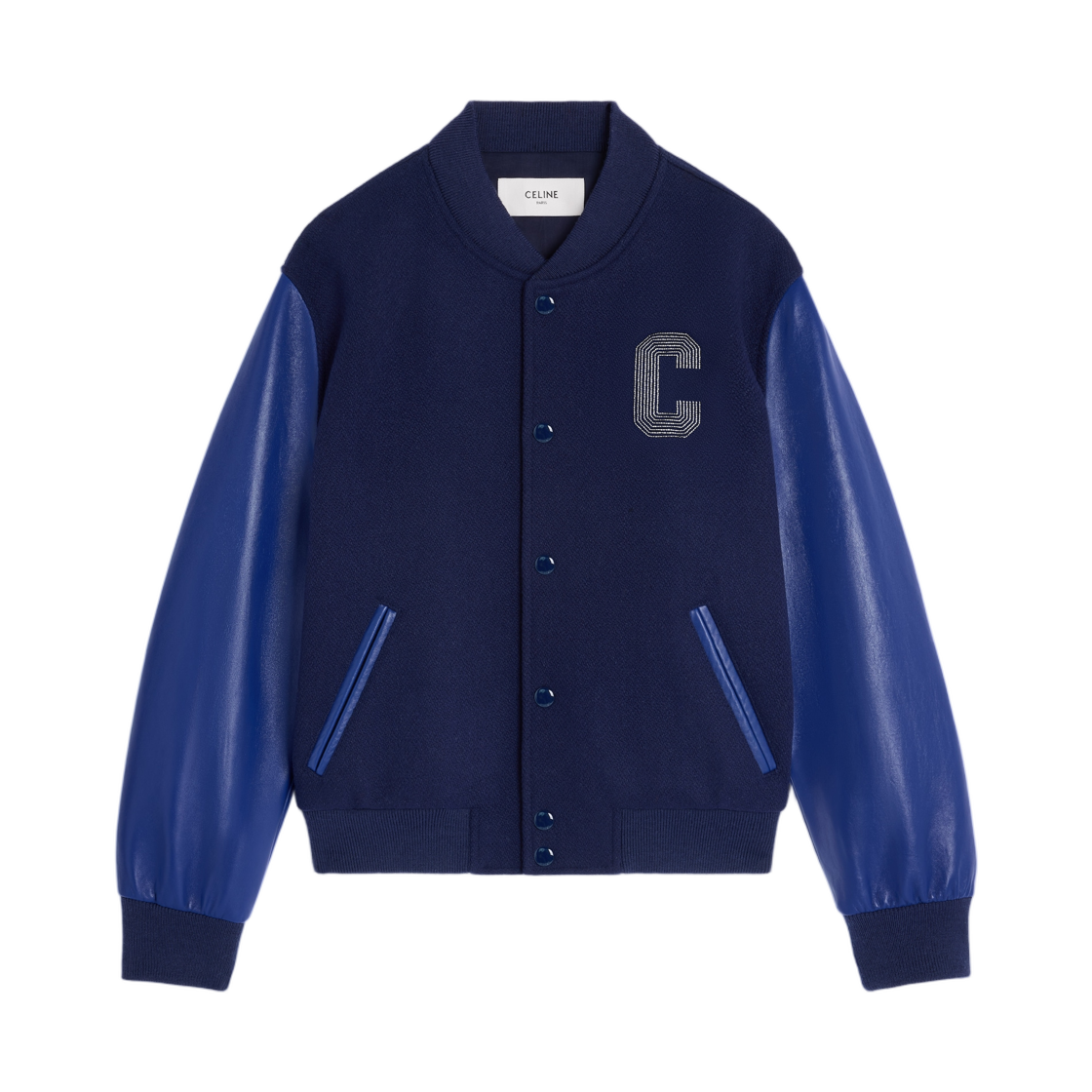 셀린느 테디 자켓 텍스쳐드 울 로얄 블루(Celine Teddy Jacket in Textured Wool Royal Blue) - 1