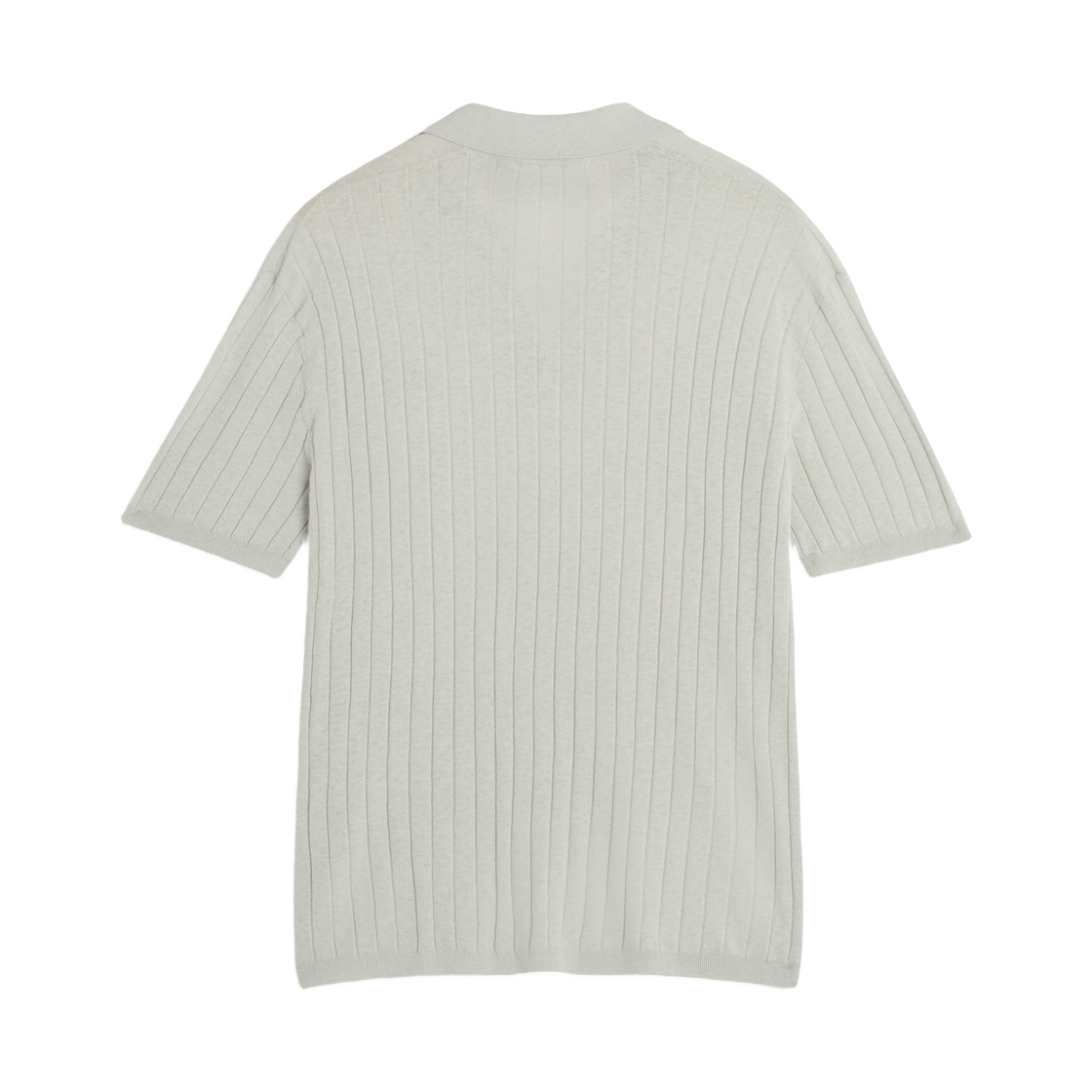 메종 키츠네 리넨 코튼 숏슬리브 폴로 미네랄 그레이(Maison Kitsune Linen Cotton Short Sleeve Polo Mineral Gray) - 2