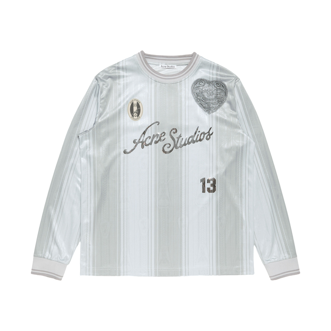 BL0437-902 Acne Studios Logo Sports Jersey Top Grey