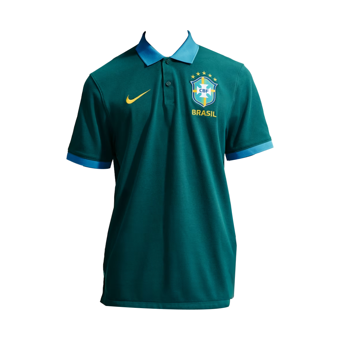 IB6200-381 Nike Brazil The Nike Dri-Fit Football Polo Geode Teal Light Photo Blue (IB6200-381) (Non Marking Ver.)