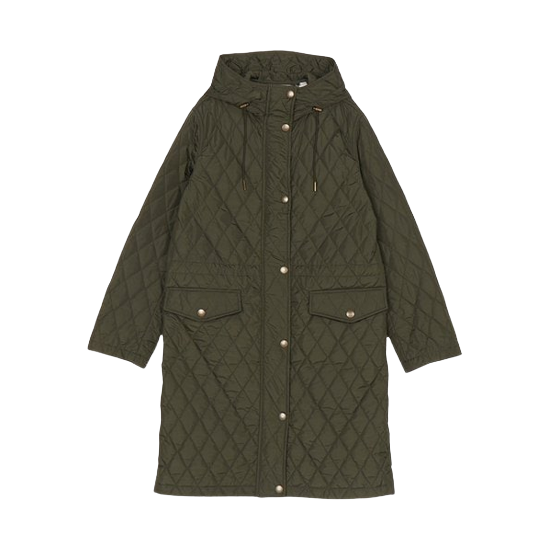 8110324 SHALE 25F [15% 쿠폰] (W) Burberry Hillgate Quilted Coat Khaki
