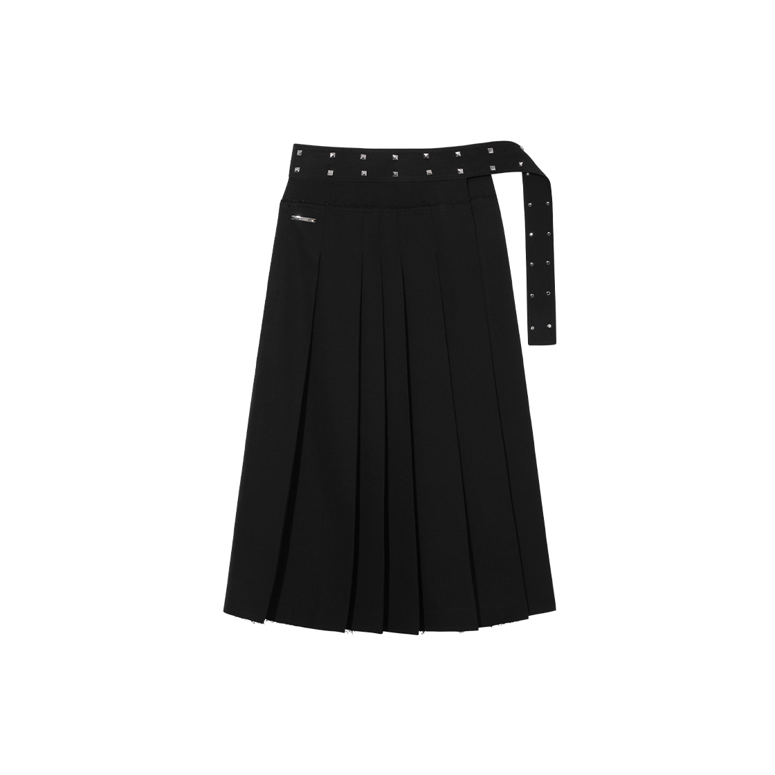제뉴즈 스위프츠 레이어드 랩 롱 스커트 - 블랙(Znuz Swiftz Layered Wrap Long Skirt - Black)