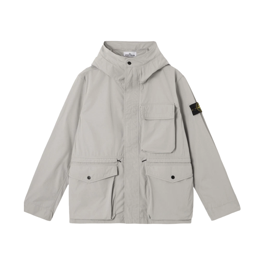 L1S154100032 S0026 V006 [15% 쿠폰] Stone Island 4100032 Micro Twill Short Hooded Parka with Anti-Drop Pearl Grey - 26SS
