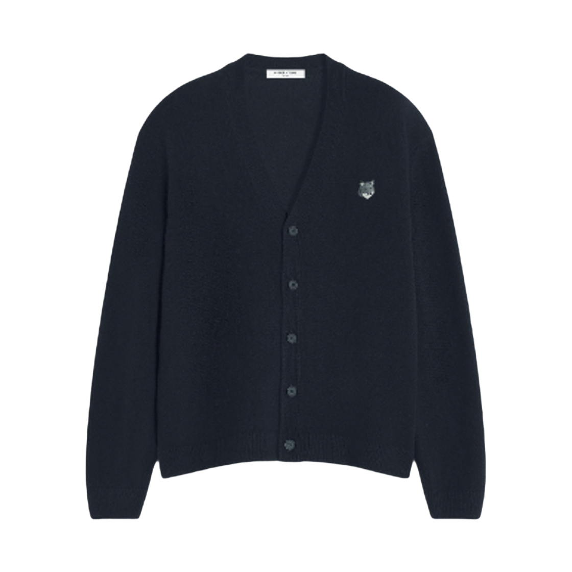 PM00502KT1006 0413 25F [15% 쿠폰] Maison Kitsune Fox Head Lambswool Comfort Cardigan Classic Navy