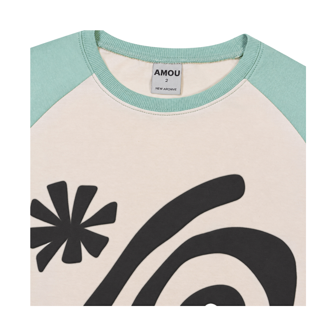 아모우 몰리 레글런 롱 슬리브 민(AMOU Molly Reglan long sleeve Mint) - 3