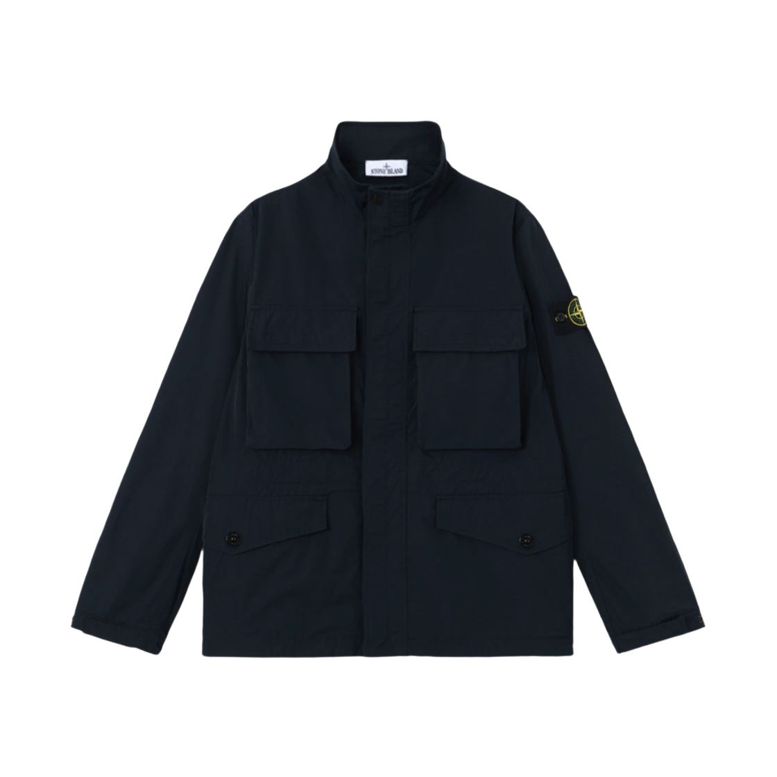 L1S154100034 S0026 V002 [15% 쿠폰] Stone Island 4100034 Micro Twill Field Jacket with Anti-Drop Navy Blue - 26SS