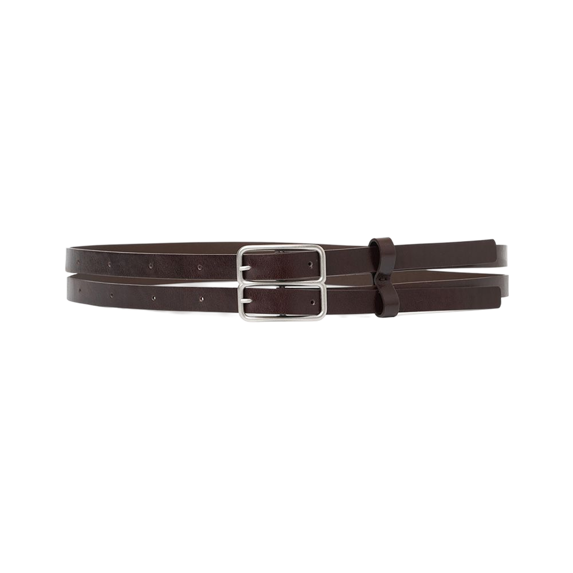 ML1010BRW milloarchive Double Loop Belt Brown