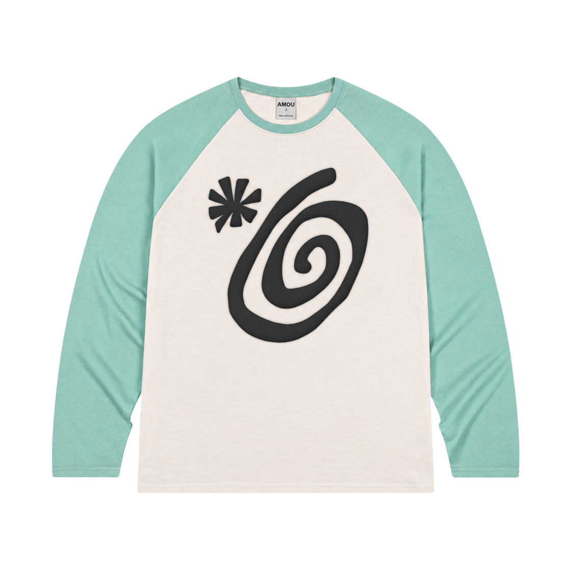 아모우 몰리 레글런 롱 슬리브 민(AMOU Molly Reglan long sleeve Mint) - 2