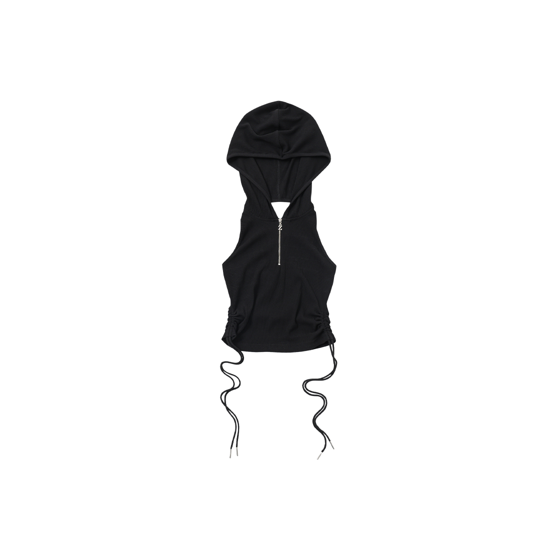 Z26S-WT09-BK Znuz Sleeveless Hoodiez - Black