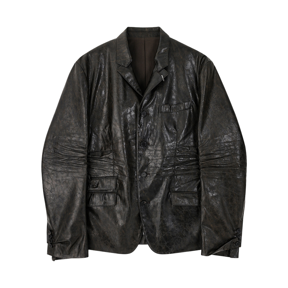 SI5JK703DR SONGZIO COLLECTION Torque Four Button Blazer Dark Brown