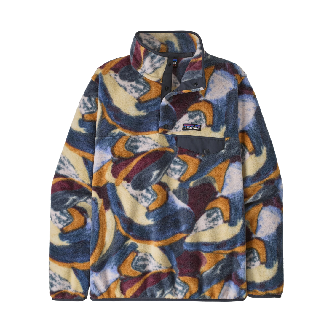 25455 (W) Patagonia Lightweight Synchilla Snap-T Pullover Smudge Smolder Blue