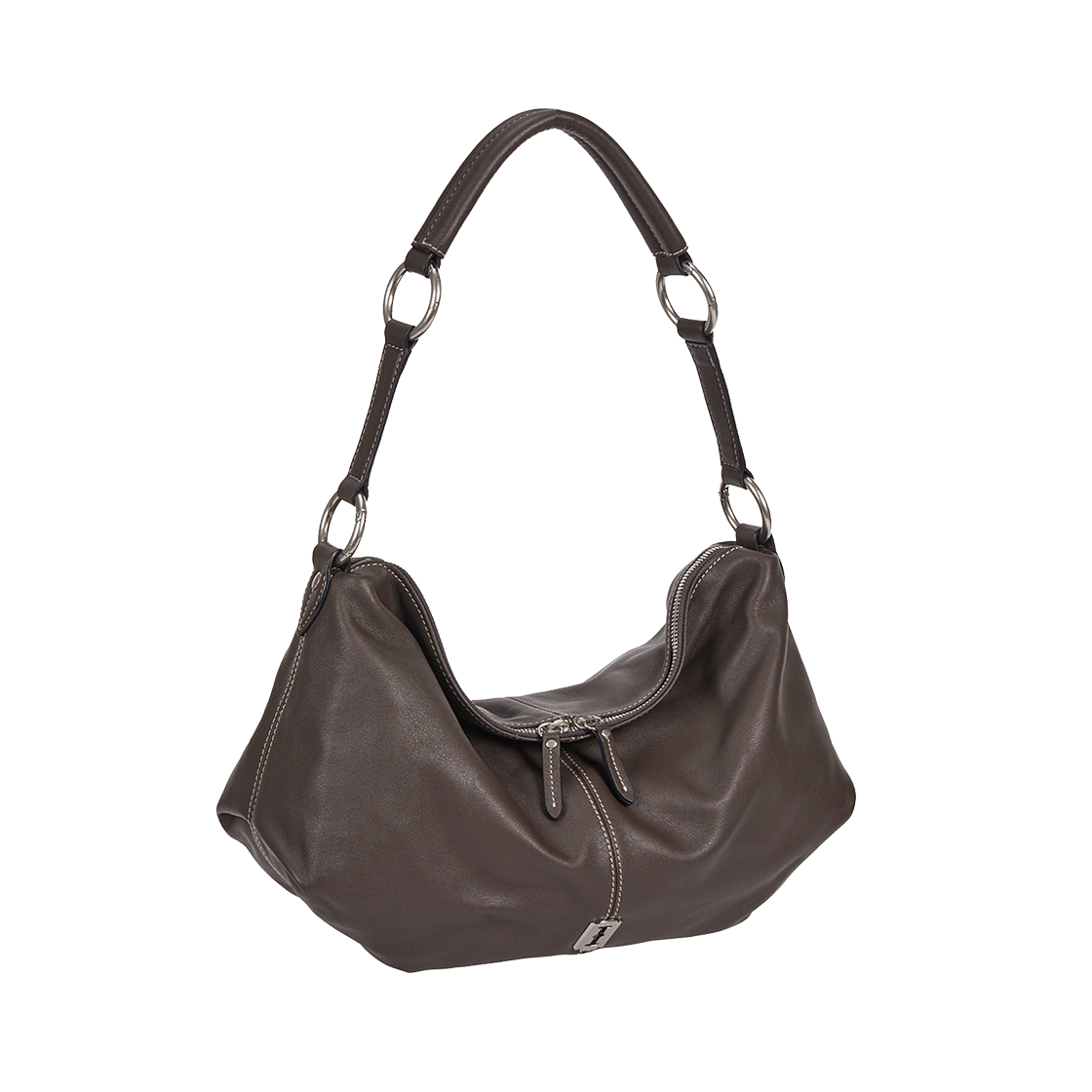 P0000WWM_K vunque Halfmoon Attache Shoulder M Dark Brown