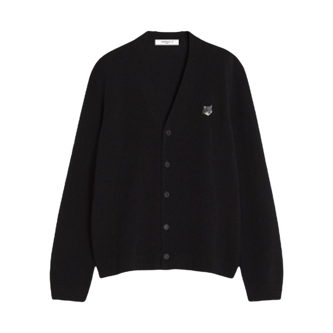 PM00502KT1006 P199 25F [15% 쿠폰] Maison Kitsune Fox Head Lambswool Comfort Cardigan Black