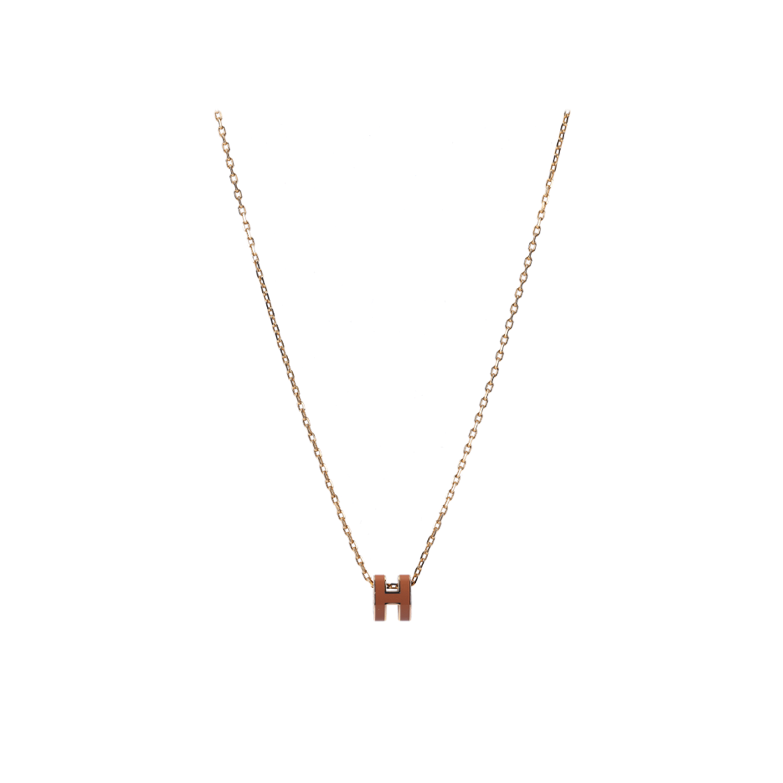 ITUDKLV5DKR8 Hermes Mini Pop H Pendant Rose Gold Hardware & New Gold