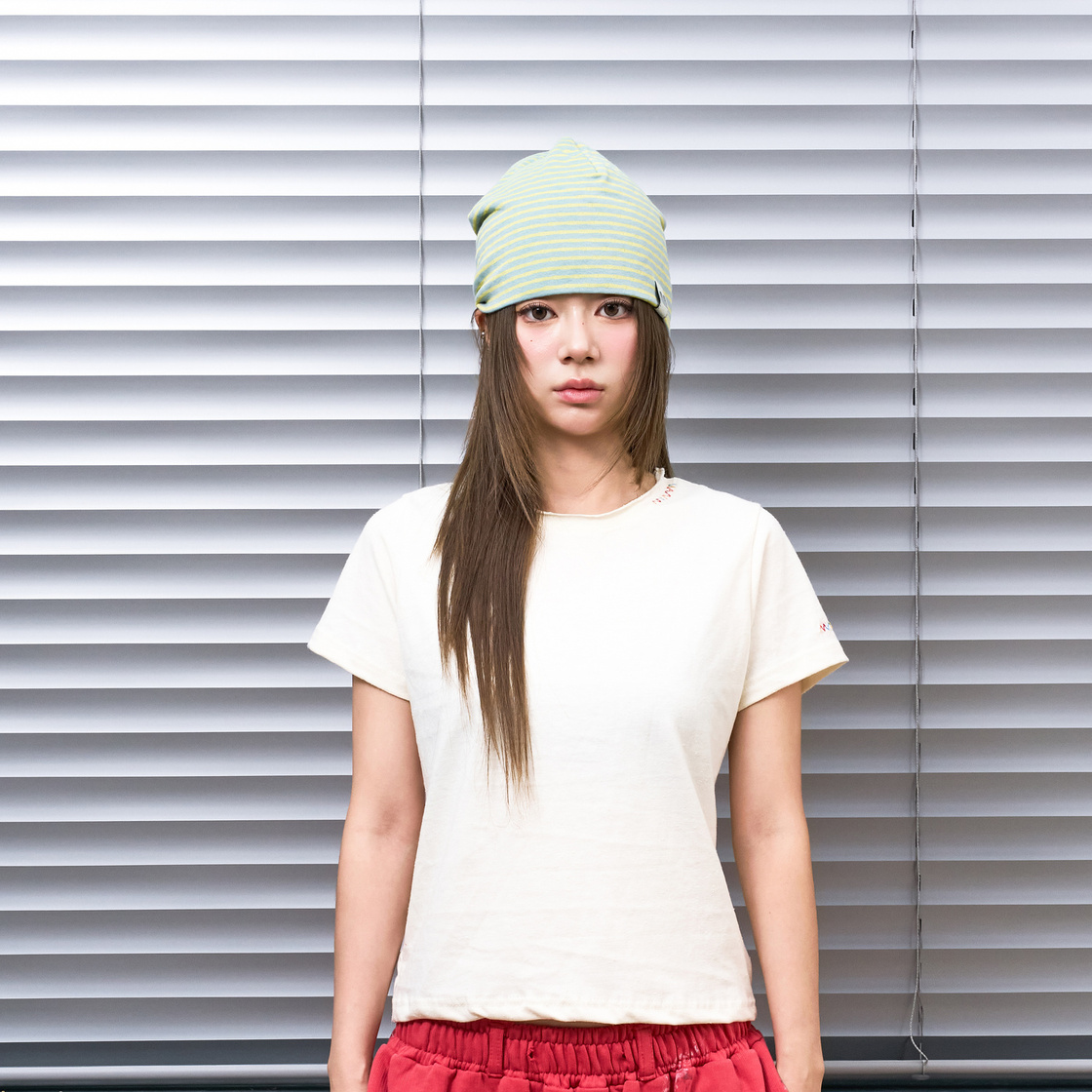 낫뉴 nn 라벨 허니 스트라이프 비니 민트(Not New nn Label Honey Stripe Beanie Mint) - 2