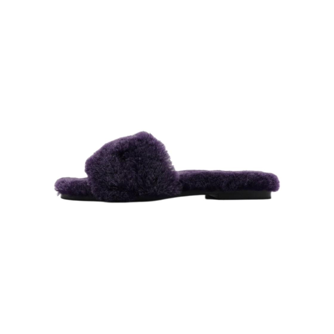 ITTBNT53QFE8 Hermes Purple Fur Shearling Oran Sandals