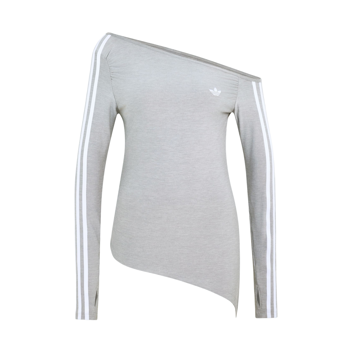 LE8311 (W) Adidas One Shoulder Asymmetric Top Medium Grey Heather - KR Sizing