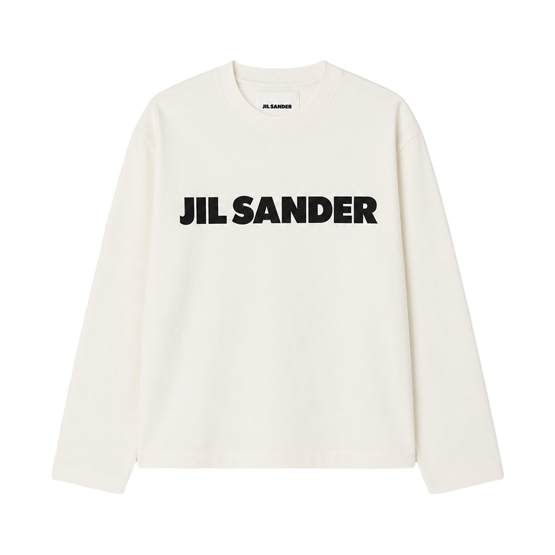 J02GC0107 J45148 102 [15% 쿠폰] (W) Jil Sander Logo Long Sleeve T-Shirt Natural