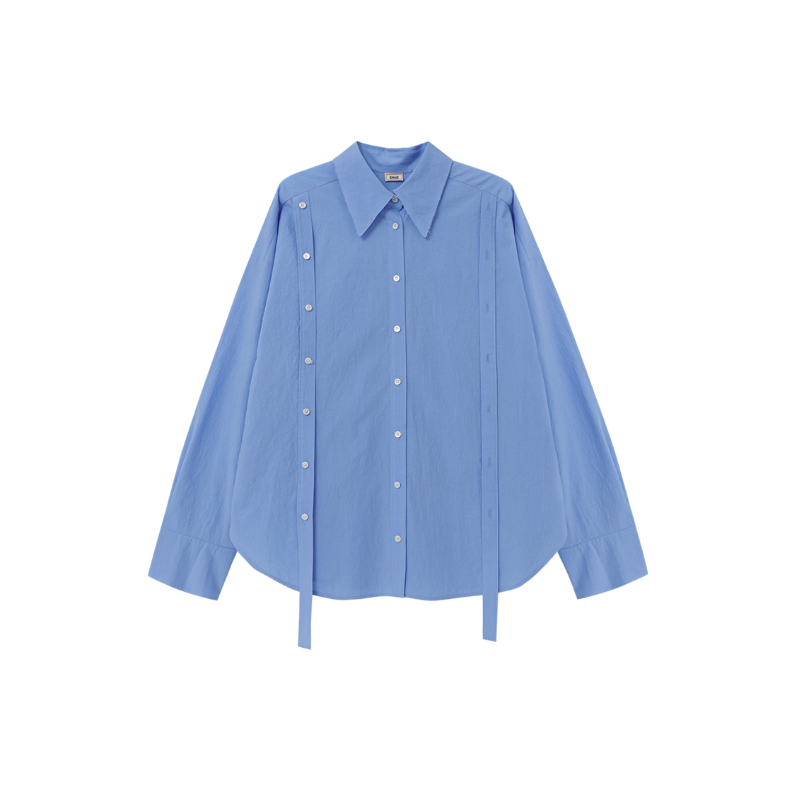 Z26R-WSH19-BL Znuz Swiftz Placket Three-Way Wrap Shirt - Blue