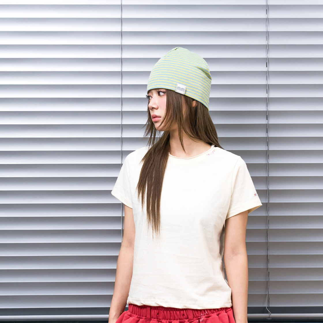낫뉴 nn 라벨 허니 스트라이프 비니 민트(Not New nn Label Honey Stripe Beanie Mint) - 3