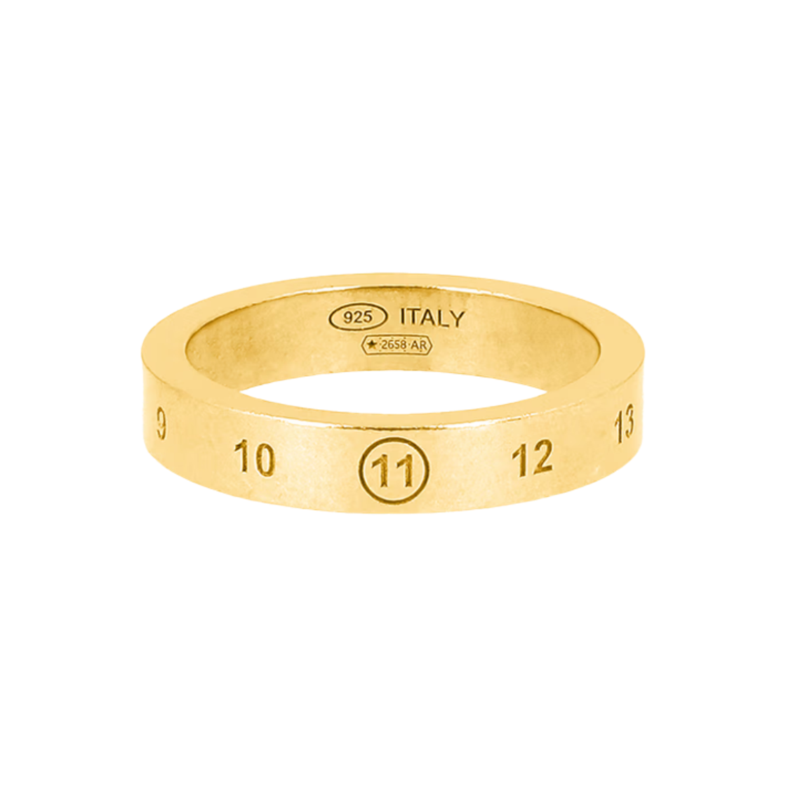 SM1UQ0128P9254201 Maison Margiela Numerical 4mm Ring Gold