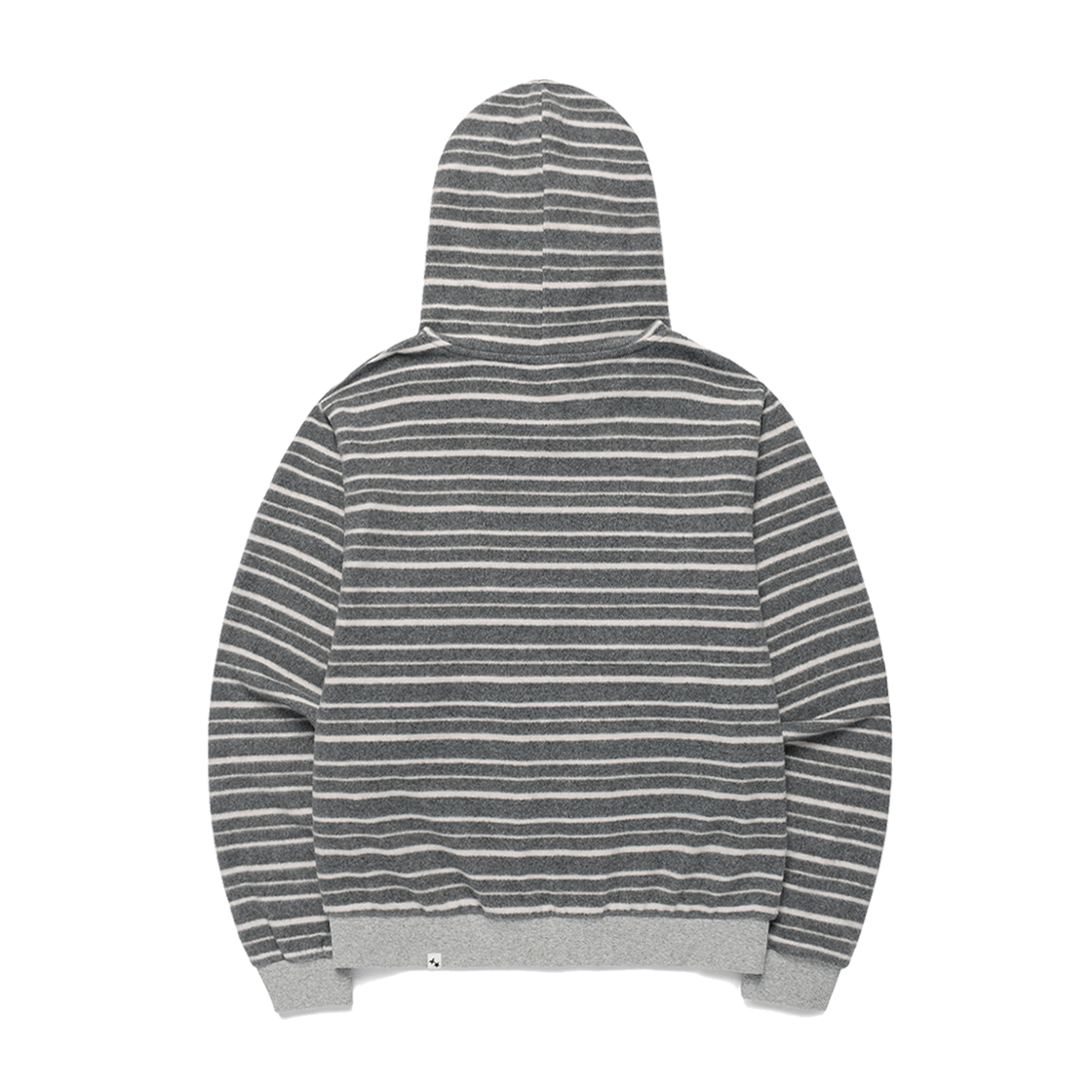 카비시 소프트 스트라이프 셔링 집업 후디 그레이(CAVISH Soft Striped Shirring Zip Up Hoodie Grey) - 2
