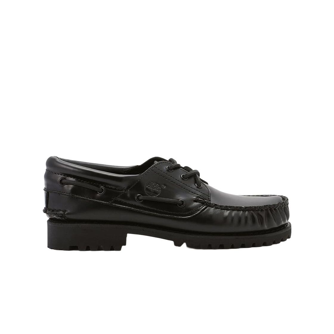 TB0A2PDQEPV1 Timberland Authentic 3-Eye Rug Boat Shoes Triple Black