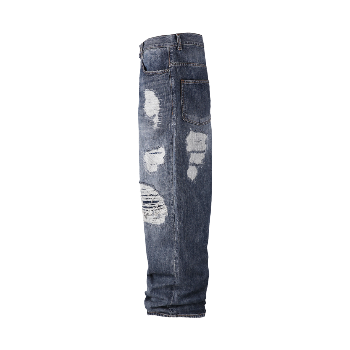 톤얼타이드 에이지드 톤 점보 데님 팬츠(Tornortied Aged Torn Jumbo Denim Pants) - 2