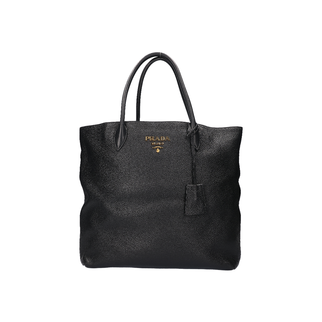 ITD7DNDJUVVU Prada 2Way Tote Bag Vitello Daino Black & Gold Metal