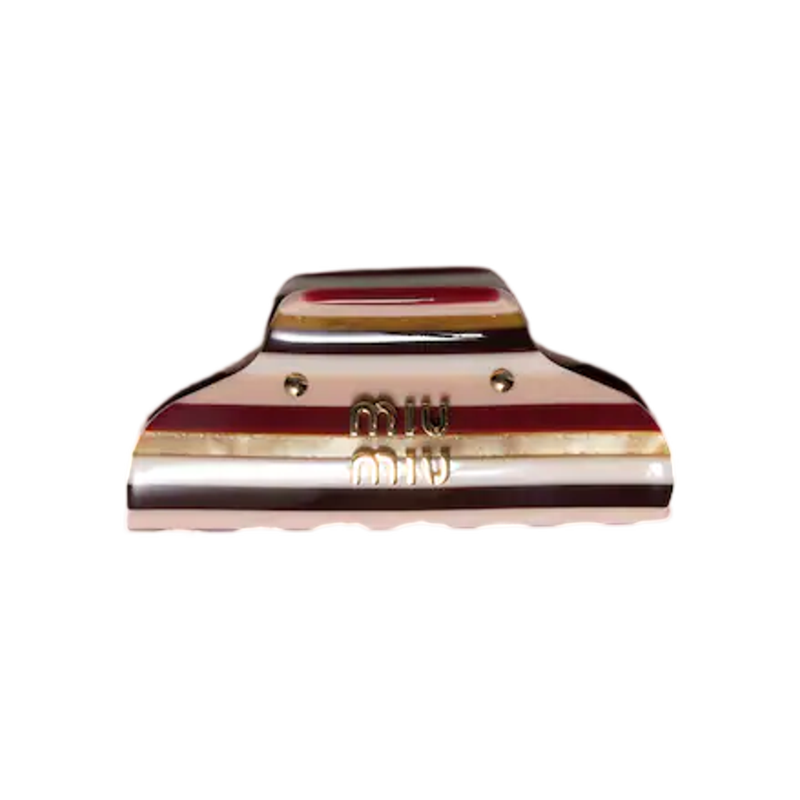 5IF371-2G98-F0007 Miu Miu Claw Clip with Logo Burgundy