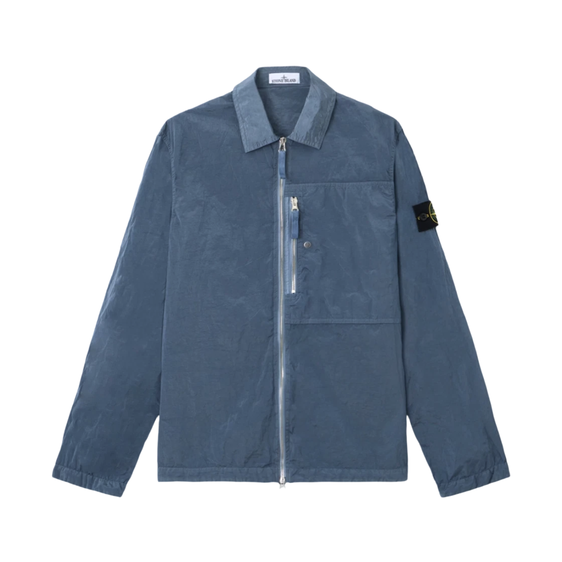 L1S151200038 S0019 V002 [15% 쿠폰] Stone Island 1200038 Nylon Metal In Econyl Regular-Fit Overshirt with Zip Pocket Avio Blue - 26SS