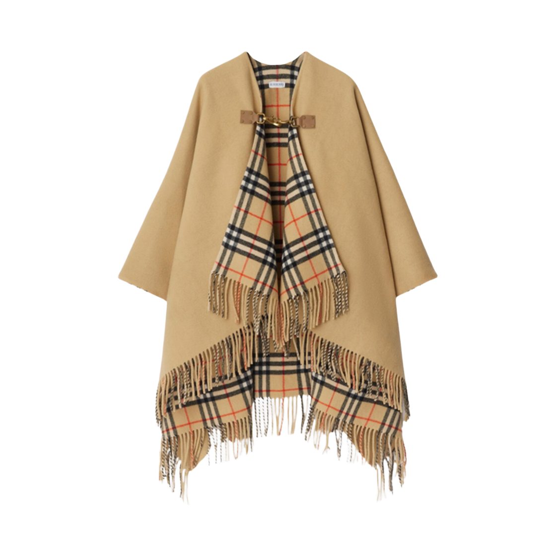 8096630 SAND 24F [15% 쿠폰] (W) Burberry Check Wool Cape Sand