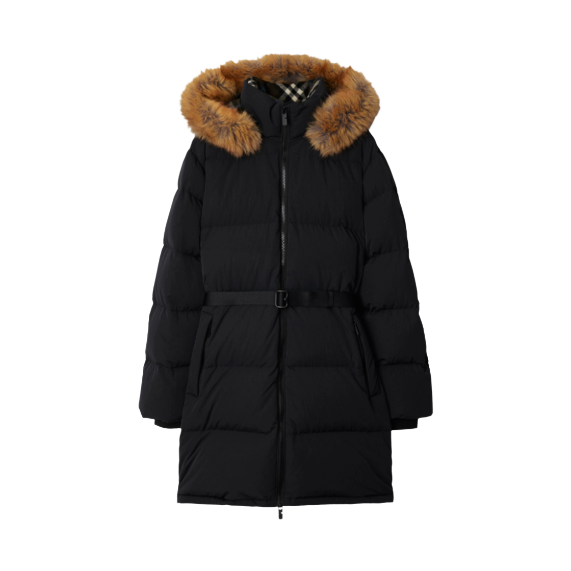 8097891 BLACK SNUG 24F [15% 쿠폰] (W) Burberry Belted Waist Hooded Puffer Jacket Black
