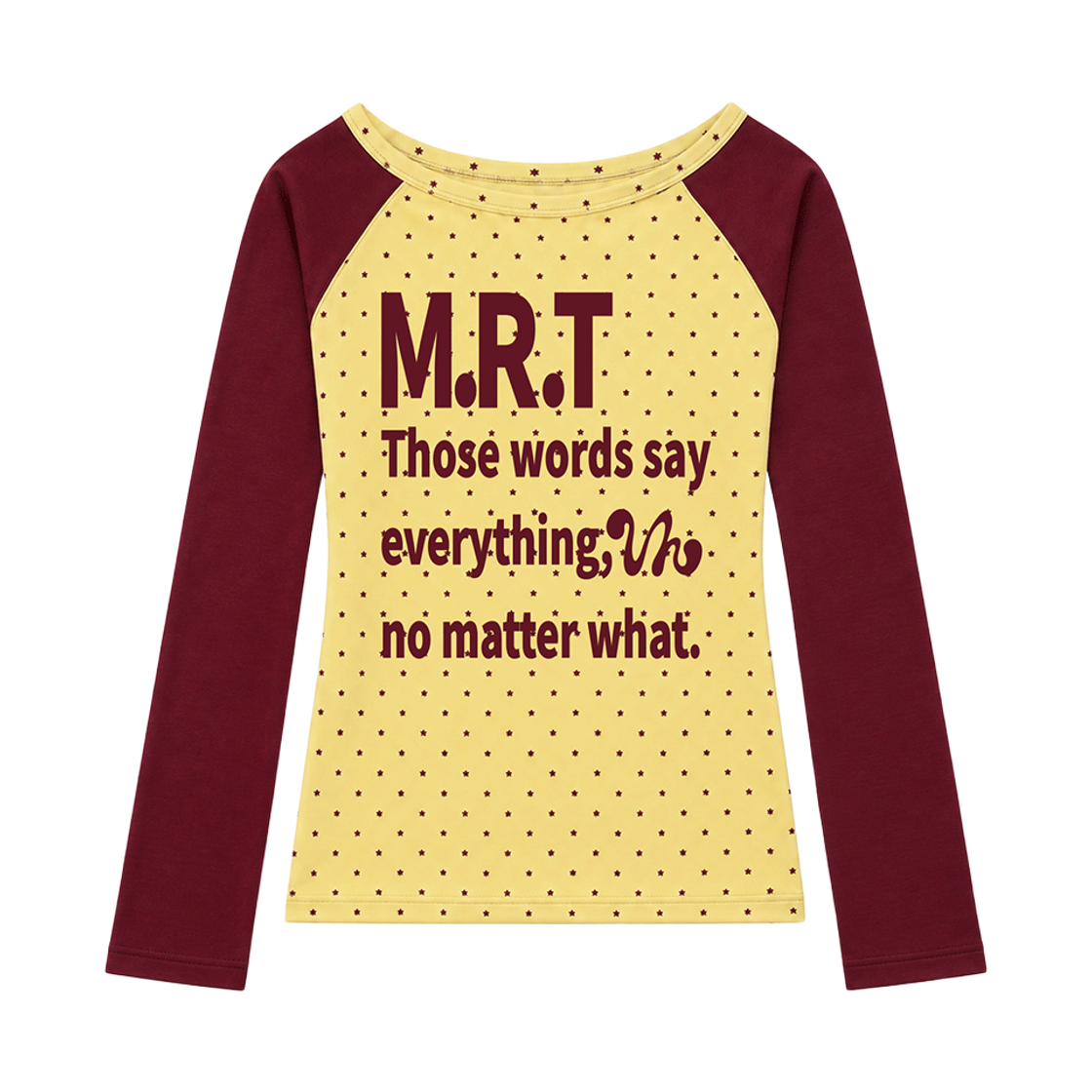 벤힛 MRT 스타 레글런 롱슬리브 옐로우버건디(VENHIT MRT Star Raglan Long-Sleeve Yellow Burgundy) - 2