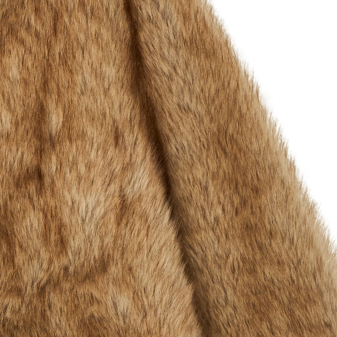 퍼버즈 우먼 패널드 리버서블 퍼 코트 베이지 - 26FW(Perverze Women Paneled Reversible Fur Coat Beige - 26FW) - 4