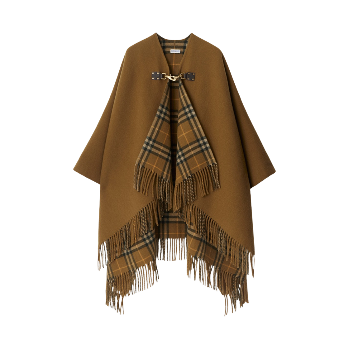 8096632 SHREW 24F [15% 쿠폰] (W) Burberry Check Wool Cape Brown